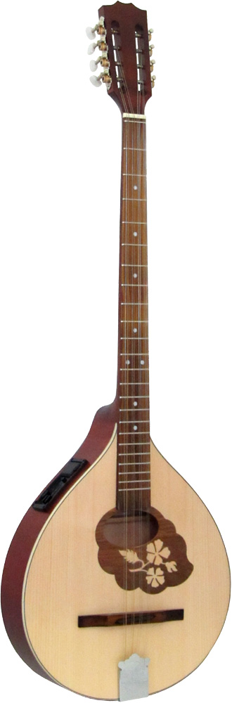 Hora M1089EQ Electro Irish Bouzouki, Black Spruce Top, Maple Back, Marquetry inlaid scratchplate, pick-up and EQ system