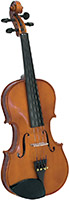 Cremona SV-75 1/8 Size Premier Novice Violin Outfit. Handcarved solid spruce top and maple body. Prelude Strings