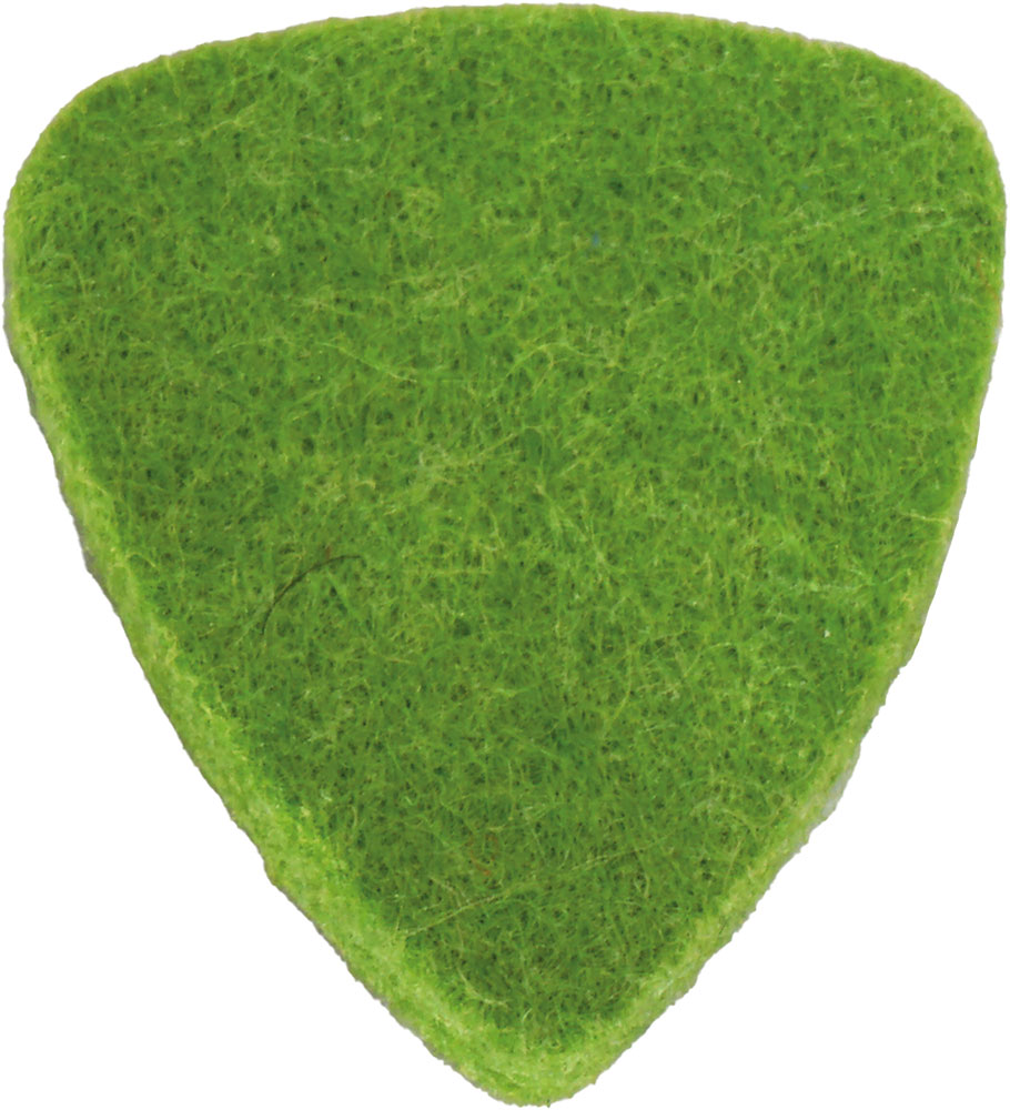 Viking VUP-1-G Felt Ukulele Pick, Green Stiff felt pick, Approx 3mm thick. Standard pick shape