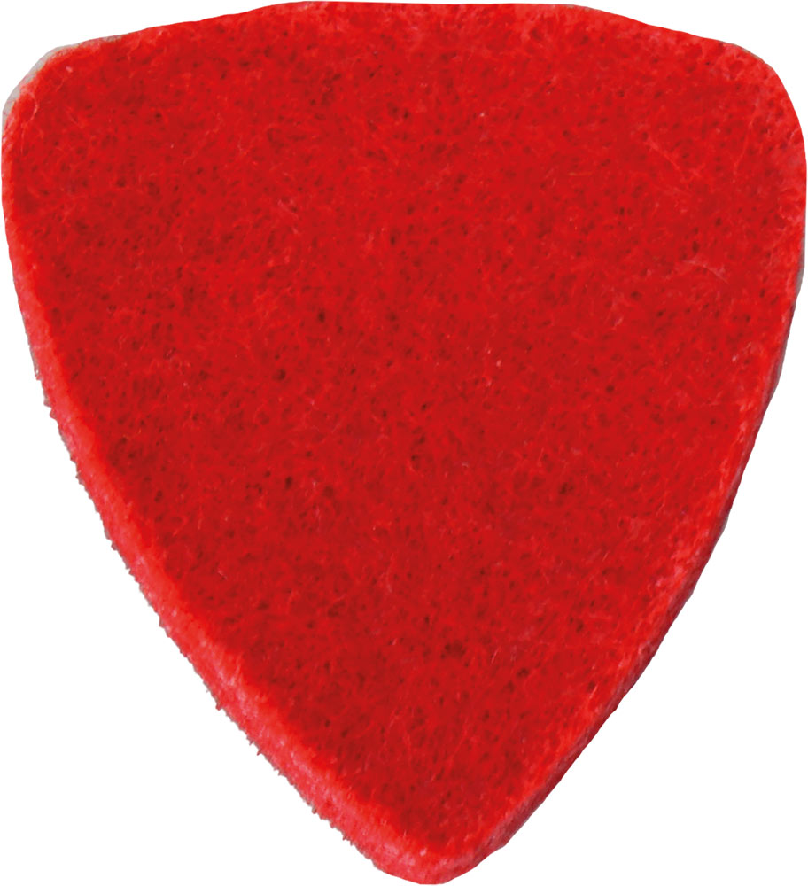 Viking VUP-1-R Felt Ukulele Pick, Red Stiff felt pick, Approx 3mm thick. Standard pick shape