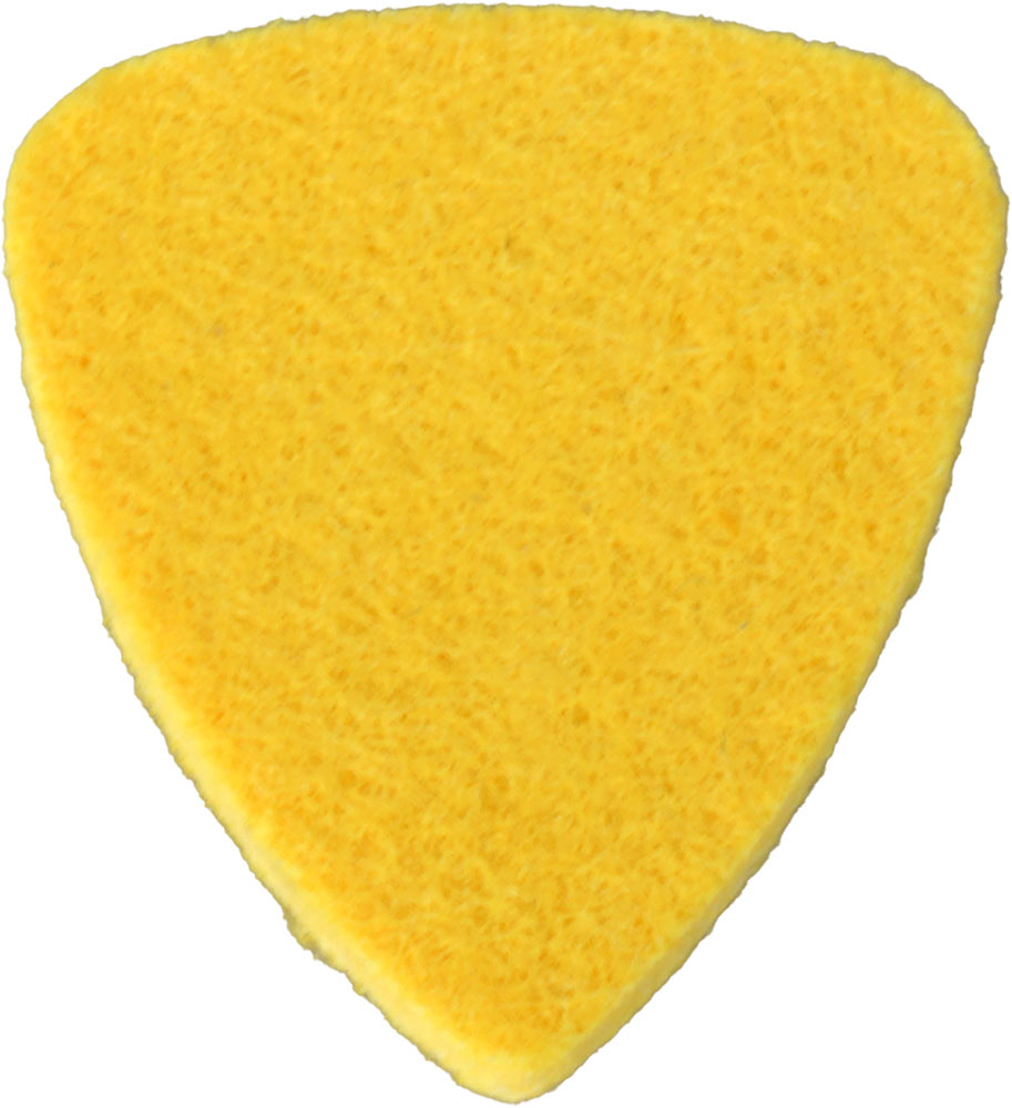 Viking VUP-1-Y Felt Ukulele Pick, Yellow Stiff felt pick, Approx 3mm thick. Standard pick shape