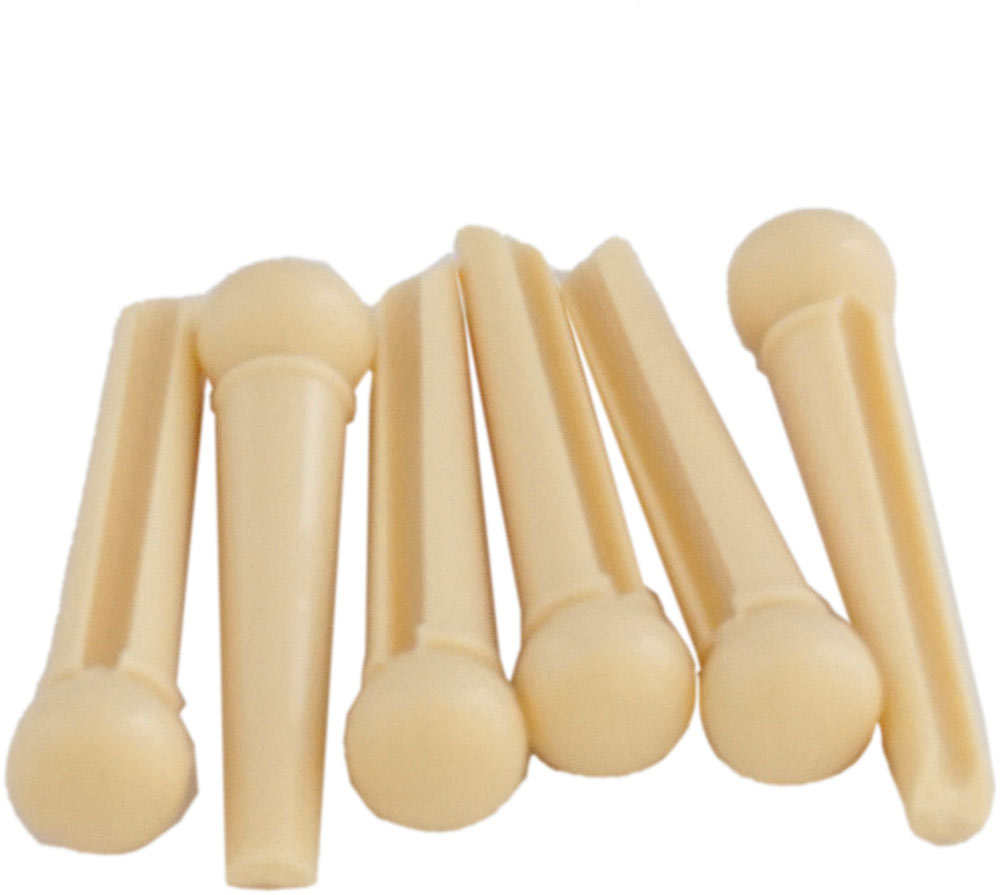 Viking VS-5200C Cream Guitar Bridge Pins Set of 6. Suitable for most acoustic guitars