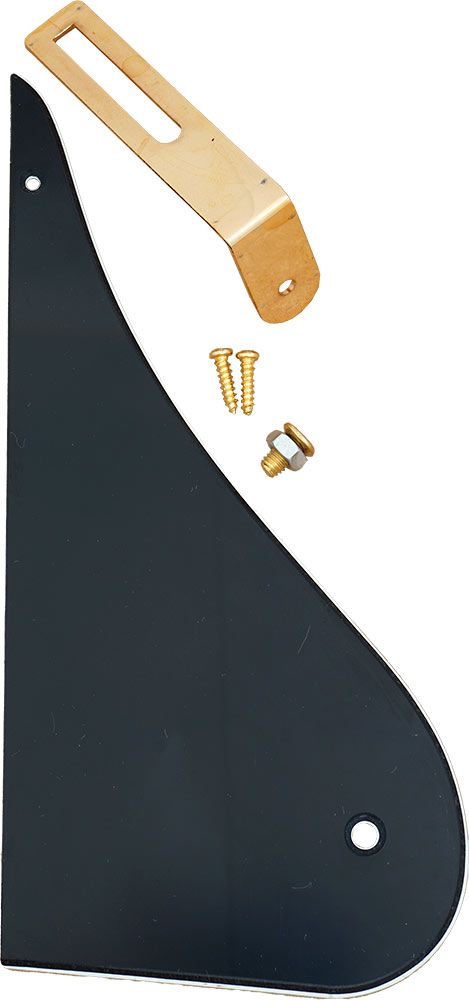 Viking VS-3115AG Mandolin Pickguard, A Style Black. Comes with gold plated bracket