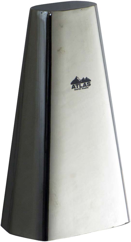 Atlas 8inch Metal Cowbell, Handheld Handheld cowbell in polished color