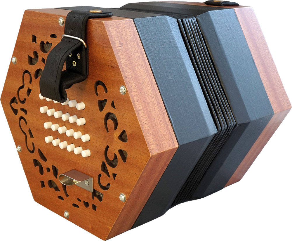 Scarlatti SCE-48 English Concertina, 48 Key Fully chromatic. G to C. 6 bellow folds