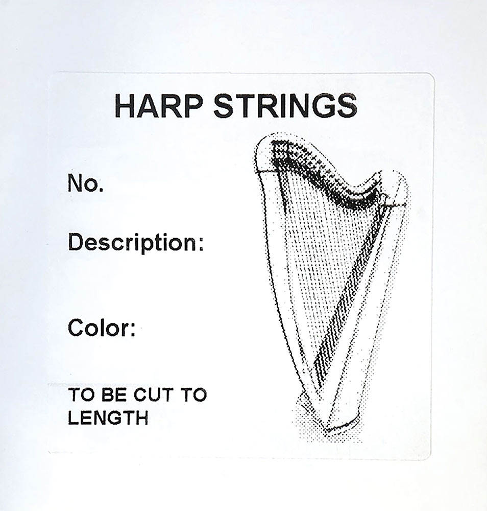 Glenluce Harp String, A38 5th octave, .064 steel wound/.035 gauge steel core