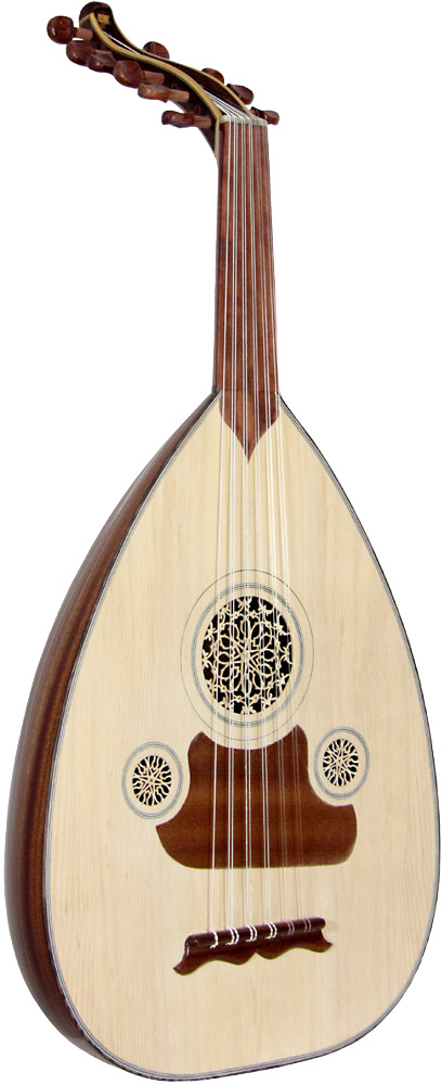 Atlas AO-15 Oud, Turkish lute Good playable Oud with solid spruce top and ribbed bowl back