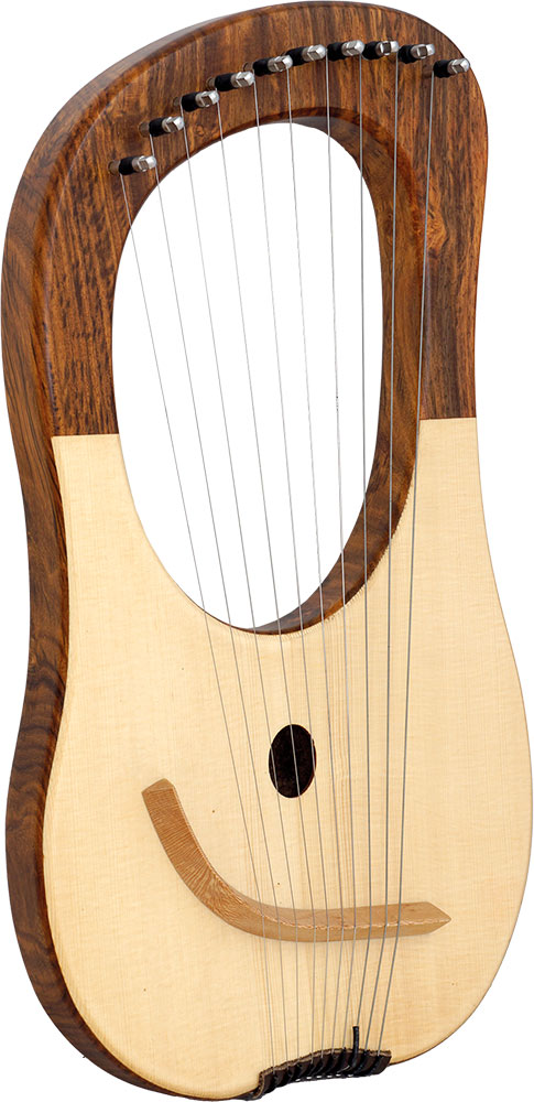 Atlas AL-31 10 String Lyre Harp Solid spruce top. Solid rosewood body