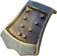 Viking VS-3112A Cast Mandolin Tailpiece. Aged