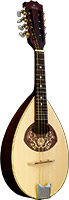 Hora M1086 Mandolin, Solid Spruce Top Solid maple back, marquetry inlaid scratch plate. Natural satin finish