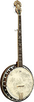 Ashbury AB-75-5 5 String Banjo, Burl Walnut