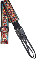 Viking VBS-64 Cotton Banjo Strap.Red Flower