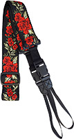 Viking VBS-65 Cotton Banjo Strap. Red Roses