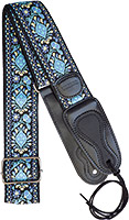 Viking VGS-63 Cotton GuitarStrap.Blue Flower